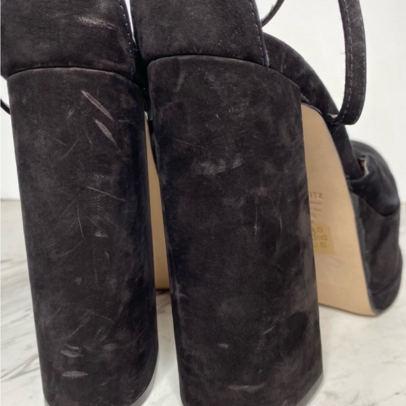 Schutz Luan Black Platform Pump, soft nubuck, 8 1/2 B - Picture 5 of 14